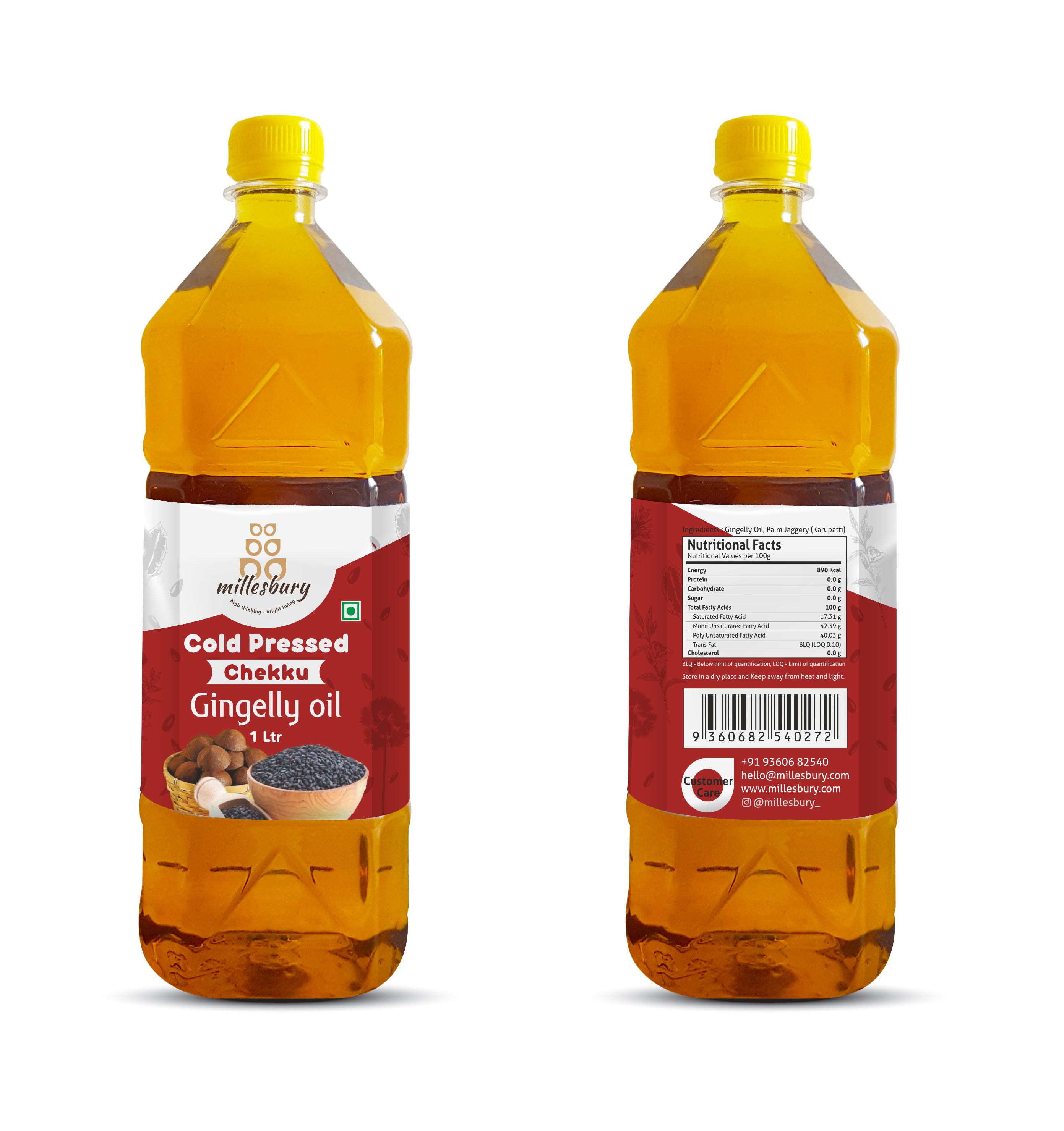 Milles Cold Pressed Gingelly/Sesame Oil